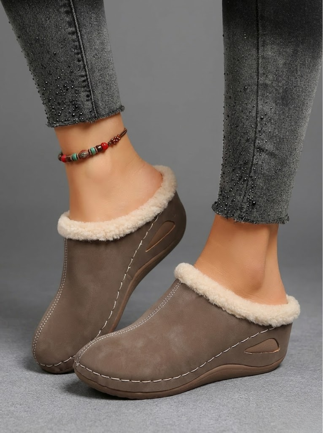 Tina™ – Fur-Lined Slip-On Sandals