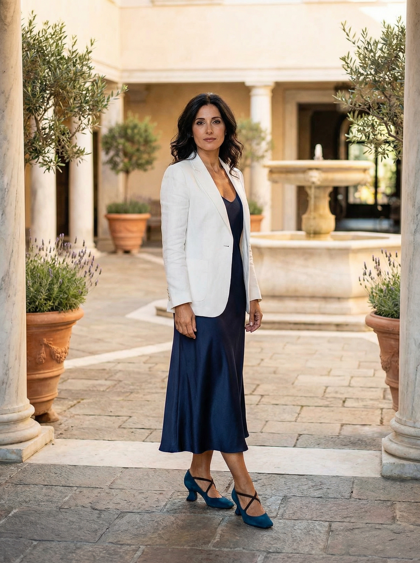 Zaffiro Cross – Blue heel with a soft, comfortable fit