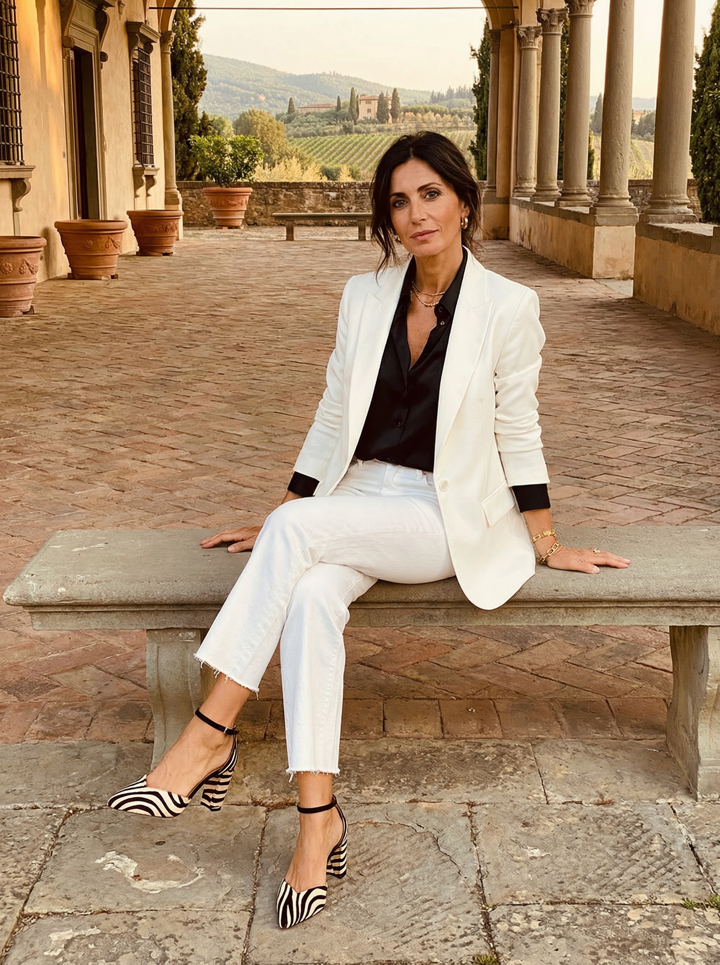 Zebra Trend – Court shoe with an adjustable strap